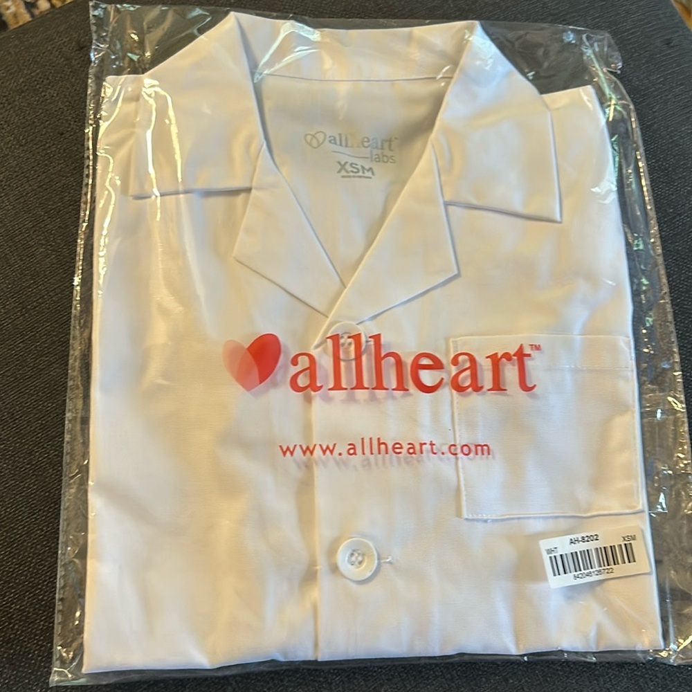Allheart Basics Unisex Kid's Lab Coat White